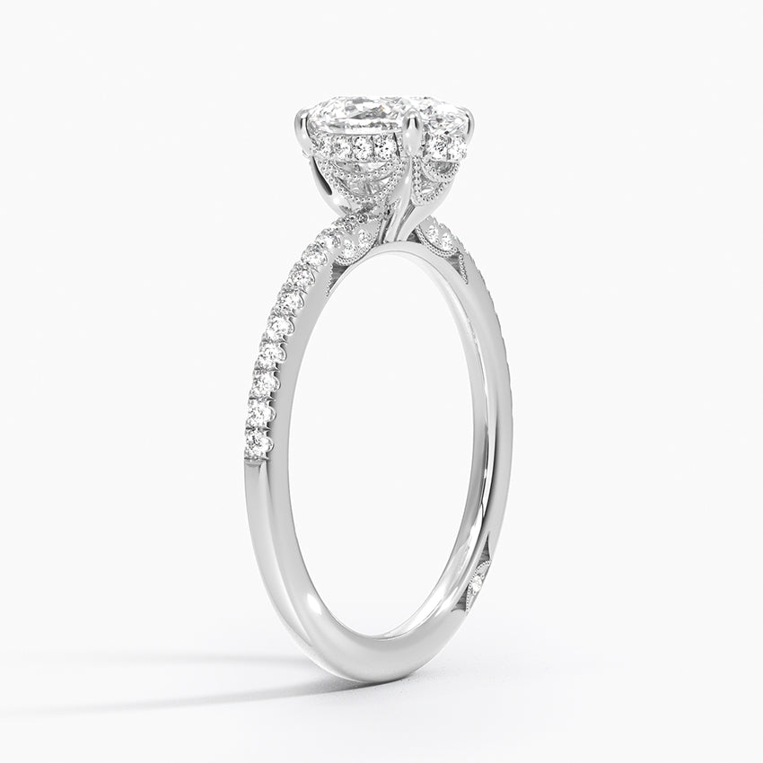 Simply Tacori Luxe Drape Diamond Ring Platinum Oval Engagement Ring