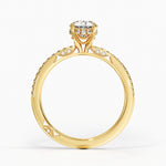 Simply Tacori Luxe Drape Diamond Ring Yellow Gold 18k Oval Engagement Ring