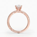 Simply Tacori Luxe Drape Diamond Ring Rose Gold 18k Princess Engagement Ring