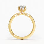 Simply Tacori Luxe Drape Diamond Ring Yellow Gold 18k Round Engagement Ring