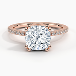 Simply Tacori Luxe Drape Diamond Ring Rose Gold 18k Cushion Engagement Ring