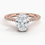 Simply Tacori Luxe Drape Diamond Ring Rose Gold 18k Oval Engagement Ring