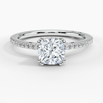 Simply Tacori Luxe Drape Diamond Ring Platinum Cushion Engagement Ring