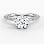 Simply Tacori Luxe Drape Diamond Ring Platinum Round Engagement Ring