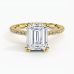 Simply Tacori Luxe Drape Diamond Ring Yellow Gold 18k Emerald Engagement Ring