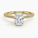 Simply Tacori Luxe Drape Diamond Ring Yellow Gold 18k Oval Engagement Ring