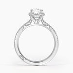 Simply Tacori Cathedral Drape Diamond Ring Platinum Cushion Engagement Ring