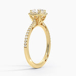 Simply Tacori Cathedral Drape Diamond Ring Yellow Gold 18k Cushion Engagement Ring