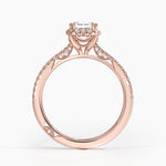 Simply Tacori Cathedral Drape Diamond Ring Rose Gold 18k Emerald Engagement Ring