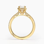 Simply Tacori Cathedral Drape Diamond Ring Yellow Gold 18k Emerald Engagement Ring