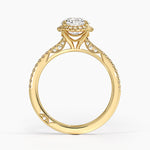 Simply Tacori Cathedral Drape Diamond Ring Yellow Gold 18k Round Engagement Ring