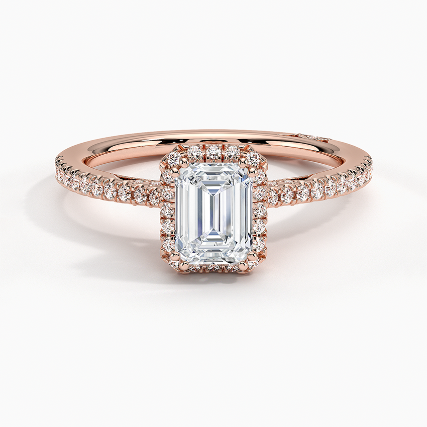 Simply Tacori Cathedral Drape Diamond Ring Rose Gold 18k Emerald Engagement Ring