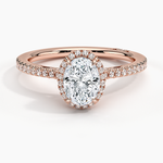 Simply Tacori Cathedral Drape Diamond Ring Rose Gold 18k Oval Engagement Ring
