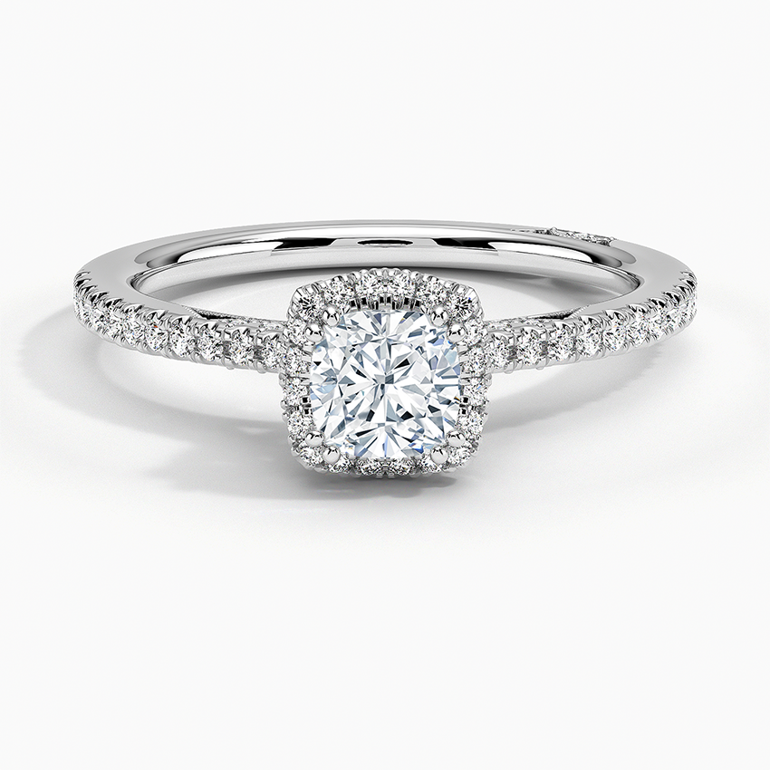 Simply Tacori Cathedral Drape Diamond Ring Platinum Cushion Engagement Ring