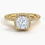 Simply Tacori Cathedral Drape Diamond Ring Yellow Gold 18k Cushion Engagement Ring
