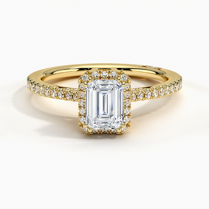 Simply Tacori Cathedral Drape Diamond Ring Yellow Gold 18k Emerald Engagement Ring