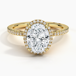 Simply Tacori Cathedral Drape Diamond Ring Yellow Gold 18k Oval Engagement Ring