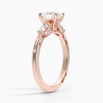 Simply Tacori Three Stone Marquise Diamond Ring Rose Gold 18k Oval Engagement Ring