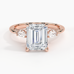 Simply Tacori Three Stone Marquise Diamond Ring Rose Gold 18k Emerald Engagement Ring