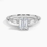 Simply Tacori Three Stone Marquise Diamond Ring Platinum Emerald Engagement Ring