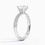Tacori Sculpted Crescent Knife Edge Diamond Ring Platinum Princess Engagement Ring