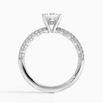 Tacori Sculpted Crescent Knife Edge Diamond Ring Platinum Princess Engagement Ring