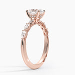 Tacori Sculpted Crescent Pear Diamond Ring Rose Gold 18k Oval Engagement Ring