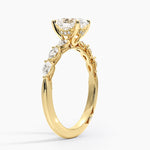 Tacori Sculpted Crescent Pear Diamond Ring Yellow Gold 18k Oval Engagement Ring
