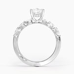 Tacori Sculpted Crescent Pear Diamond Ring Platinum Princess Engagement Ring