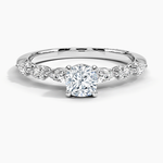 Tacori Sculpted Crescent Pear Diamond Ring Platinum Cushion Engagement Ring