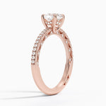 Tacori Lunetta Crescent Diamond Ring Rose Gold 18k Cushion Engagement Ring
