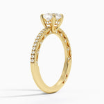 Tacori Lunetta Crescent Diamond Ring Yellow Gold 18k Cushion Engagement Ring