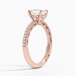 Tacori Lunetta Crescent Diamond Ring Rose Gold 18k Emerald Engagement Ring