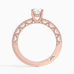 Tacori Lunetta Crescent Diamond Ring Rose Gold 18k Oval Engagement Ring