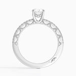 Tacori Lunetta Crescent Diamond Ring Platinum Oval Engagement Ring