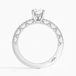 Tacori Lunetta Crescent Diamond Ring Platinum Pear Engagement Ring