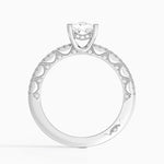Tacori Lunetta Crescent Diamond Ring Platinum Princess Engagement Ring