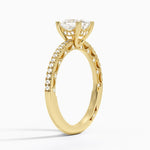 Tacori Lunetta Crescent Diamond Ring Yellow Gold 18k Princess Engagement Ring