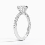 Tacori Lunetta Crescent Diamond Ring Platinum Round Engagement Ring