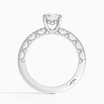 Tacori Lunetta Crescent Diamond Ring Platinum Round Engagement Ring