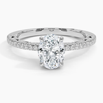 Tacori Lunetta Crescent Diamond Ring Platinum Oval Engagement Ring