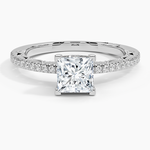 Tacori Lunetta Crescent Diamond Ring Platinum Princess Engagement Ring