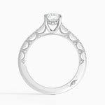 Tacori Lunetta Crescent Cathedral Diamond Ring Platinum Cushion Engagement Ring