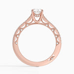 Tacori Lunetta Crescent Cathedral Diamond Ring Rose Gold 18k Oval Engagement Ring