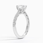 Tacori Lunetta Crescent Cathedral Diamond Ring Platinum Oval Engagement Ring