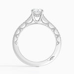 Tacori Lunetta Crescent Cathedral Diamond Ring Platinum Oval Engagement Ring