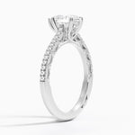 Tacori Lunetta Crescent Cathedral Diamond Ring Platinum Pear Engagement Ring