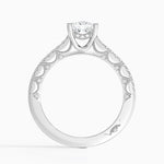 Tacori Lunetta Crescent Cathedral Diamond Ring Platinum Princess Engagement Ring