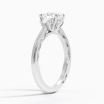Tacori Lunetta Crescent Three Stone Diamond Ring Platinum Oval Engagement Ring