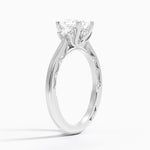 Tacori Lunetta Crescent Three Stone Diamond Ring Platinum Princess Engagement Ring